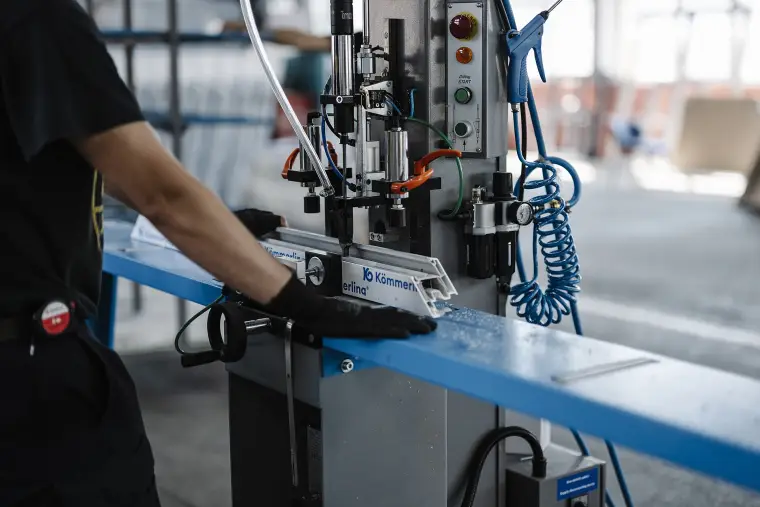 Operator at a production machine